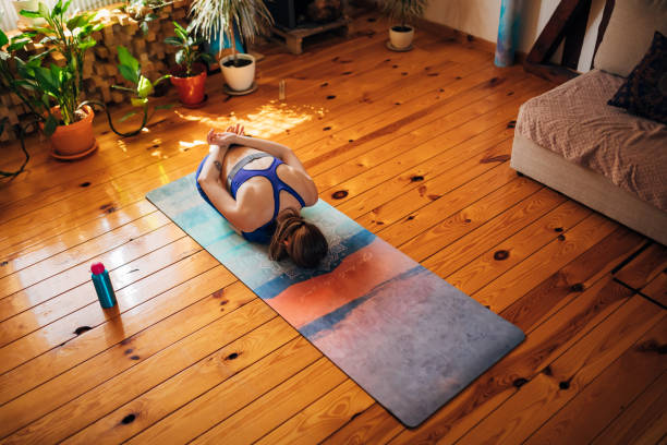Slow mindful relaxation movement at home